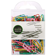 Dixon Paper Clips 28mm Triangular Coloured Plastic Coated Pack of 200